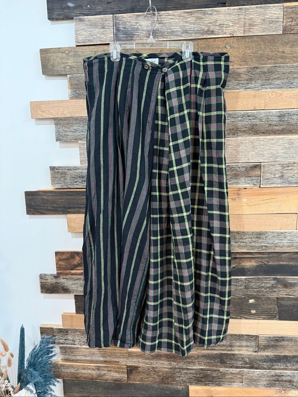 Rujuta Sheth Frida Pants- Strike Chex Bazaar boho lagenlook sz XL - Picture 2 of 12